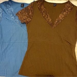 Lace trim tops (L)